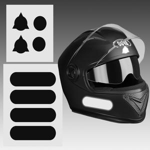 Autocollants réfléchissants pour casque de moto, film noir 3M amovible, ensemble de 8 pièces, design de course, dessin animé, bandes invisibles - Product Image 5