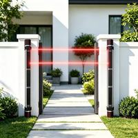 Système d'alarme de sécurité périmétrique sans fil à capteur infrarouge actif à énergie solaire, barrière IR extérieure étanche anti-sabotage