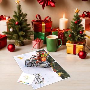 การ์ดป๊อปอัพขายดี MOQ ต่ำ ดีไซน์มอเตอร์ไซค์สุดโปรด ผลิตในจีน - Product Image 2