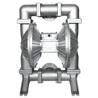 Pompes pneumatiques à double diaphragme en acier inoxydable basse pression QBY3-125P pour le traitement du diesel, de l'huile, de l'eau et des eaux usées, OEM