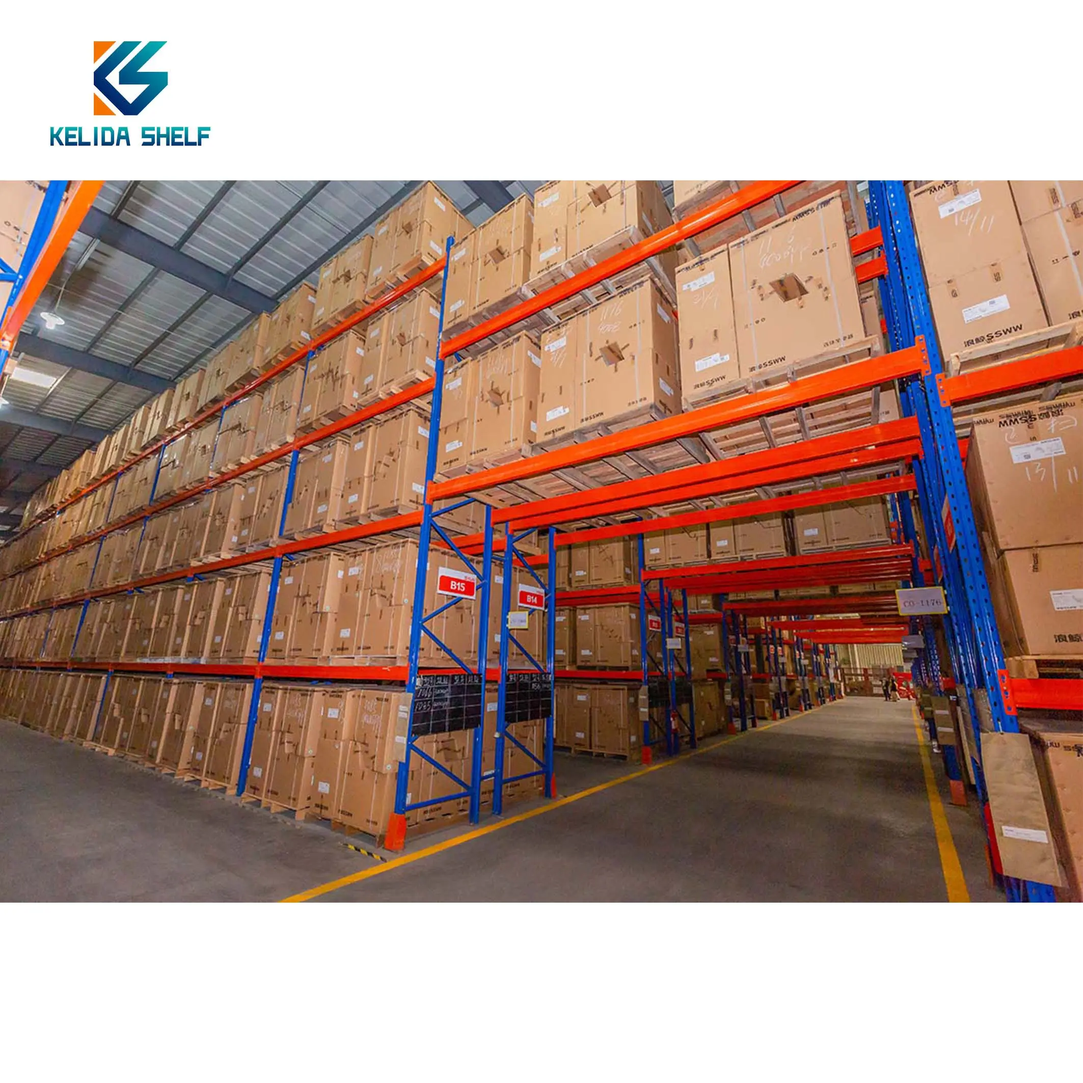 Factory Heavy Duty Steel Warehouse Storage Rack Shelves Double Deep Beam Industrial Selective Pallet Racks