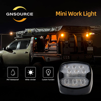 IP67 LED Wasserdichte Mini-Campinglampe 12V Weiß+Bernstein 5000K Tageslicht Anpassbare Schnelle/Langsame Blinkfunktion ROHS-Zertifiziert für LKWs und ATVs