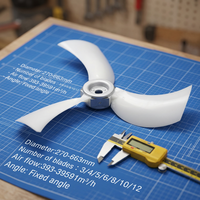 Ventilateurs axiaux à 3 pales en nylon WindRise S14-PAG à angle réglable pour pulvérisateur, moissonneuse, chariot élévateur