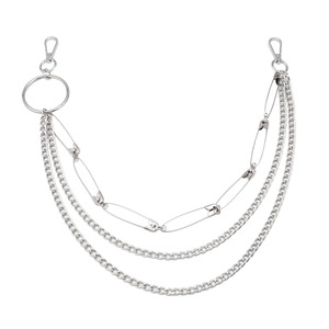 yueli Multi Layered Zinc Alloy Waist <b>Chain</b> Heart Shape Punk Style Fashion Body <b>Chain</b> For Daily Wear - Product Image 5