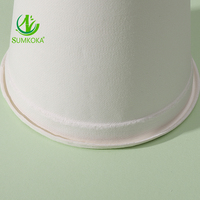 Sumkoka OK COMPOST HOME Personnalisé 8 12 16oz Tasses à café compostables en papier de bagasse de canne à sucre et de bagasse