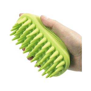 Brosse à shampooing en silicone pour animaux de compagnie Brosse à curry pour cheveux longs et courts Peigne moyen et grand pour chats et chiens Toilettage - Product Image 1