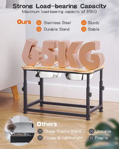 Bols pour chiens surélevés réglables en hauteur étagère de mangeoire avec vaisselle <span class=keywords><strong>amovible</strong></span> pour les grands animaux de compagnie de taille moyenne et petite confort alimentaire - Product Image 5