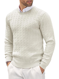 Maglione da <span class=keywords><strong>Uomo</strong></span> di Alta Qualità 2025, Pullover a Maniche Lunghe Personalizzato, Collo Alto a Trecce, Ricamato, Classico - Product Image 3