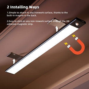 Lumière de placard USB à 39 LED, détecteur de mouvement sans fil, veilleuse pour cuisine, armoire, escalier, lumière à capteur LED - Product Image 4