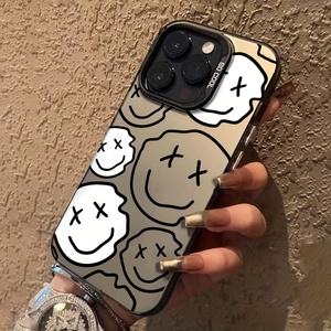 Custodia per telefono a tema moto con Design a cartone animato per <span class=keywords><strong>iPhone</strong></span> 16 Pro Max bianco nero Imd TPU custodia per cellulare antiurto - Product Image 3