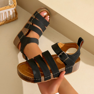 Women Summer Thick-Soled European American Roman Sandals New Open-Toe Platform Sandals - Product Image 1
