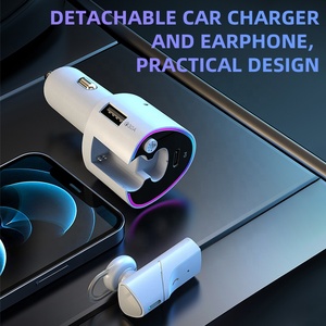 Bộ Sạc Xe Hơi Usb QC3.0 Mới Cho Điện Thoại Loại C PD36W Sạc Nhanh Có Điều Khiển Bằng Giọng Nói Tai Nghe Bluetooth Không Dây Giảm Tiếng Ồn - Product Image 4