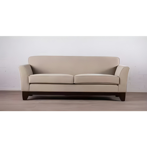 Sofa Vuông hai chỗ màu be tối giản với chân gỗ cho phòng khách phòng ngủ hoặc căn hộ - Product Image 2