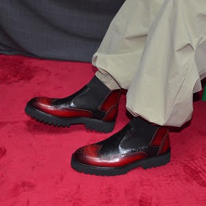 Botas de tobillo de cuero nuevas y lujosas para hombre, botas Chelsea elegantes, cómodas y suaves para hombre - Product Image 2