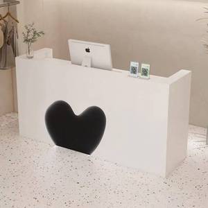 K 2026 New Best Selling Custom Reception Desk Beauty Salon Counter Small Reception Table Nail Salon Circular Reception Desk - Product Image 2