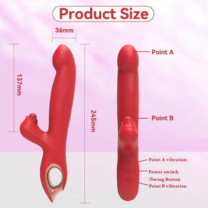 SY GM-507 Female Orgasm Enhancer Penis <b>Vibrator</b> Tongue-Licking Clitoral Stimulator G-Spot Percussion Rabbit <b>Vibrator</b> - Product Image 4