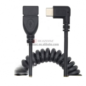 Câble de données à ressort Type-C double Usb3.1 à <span class=keywords><strong>angle</strong></span> de 90 degrés, coudé à gauche et à droite - Product Image 4