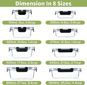 2025 New Product Best Design Partition Glass Food Storage <b>Containers</b> PP + Silicone Lids Microwavable Eco-Friendly Meal Prep - Product Image 2