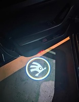 Projecteur LED de porte Skoda avec logo, lumière de courtoisie d'ambiance, Plug and Play