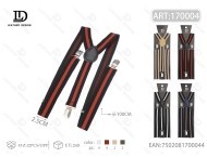 Bretelle a Righe Spesse Larghe 2,5 Cm con Fibbia in Lega, Accessorio Moda Uomo - Product Image 3