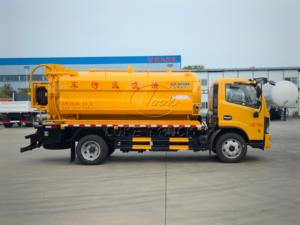 รถดูดท่อขนาด 10 ลูกบาศก์เมตร ยี่ห้อ Dongfeng มาตรฐานยูโร 3 ยูโร 4 ยูโร 5 พร้อมปั๊มสุญญากาศ Robuschi Hibon Cvs Samson สำหรับดูดตะกอนน้ำเสีย - Product Image 3