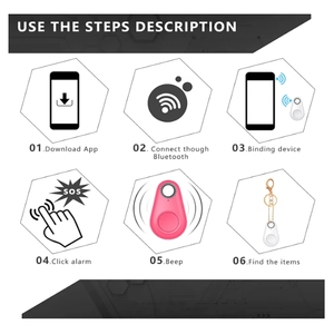 Mini traceur GPS intelligent pour animaux de compagnie, dispositif anti-perte portable Bluetooth, traceur pour chien <span class=keywords><strong>et</strong></span> chat Kingtale - Product Image 6