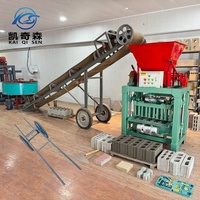 Ligne de production de machines à briques puissantes et populaires en Guyane, utilisant du béton pour la fabrication de briques et de blocs