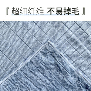 Microfiber Weft Knitted Checkered Cleaning Cloth Rectangle Floor Use Absorbent Stain Removing Household Towel - Product Image 3