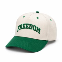 Op maat geborduurde logo team sport 5-panel gestructureerde fitted baseball cap snapback flat brim OEM ademende pet