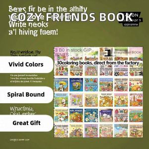 Libro para Colorear Cozy Friends A5 con Encuadernación en Espiral para Adultos y Niños, Impresión Personalizada, Papel de Alta Calidad para Dibujar y Pintar al Mayoreo - Product Image 3