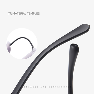 نظارات نوم رجالية جديدة مضادة للضوء الأزرق والإشعاع، بدون مشبك للوجه، بعدسات بلاستيكية حمراء، وإطار كامل من مادة تي آر - Product Image 5