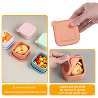 100ml Mini Conteneurs à Collation en Silicone avec Couvercles Bento Lunch Assaisonnement Box Stockage Alimentaire Réutilisable pour Garderie Voyage Travail Sans BPA