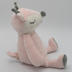 OEM ha realizzato un bel cervo addormentato peluche incantevole mondo personalizzato stile promozionale di alta qualità animale impagliato spirito della foresta - Product Image 3