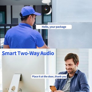 กล้องวงจรปิด 400W ความละเอียด 4MP เลนส์ f2.0 บันทึกข้อมูลบนคลาวด์ แอป Tuya ระบบตรวจสอบบ้านอัจฉริยะ มองเห็นในที่มืดด้วยอินฟราเรด ระยะ 10 เมตร - Product Image 3