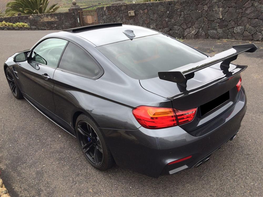 Auto Spoiler Posteriore in Fibra di Carbonio Alettone Adatto per BMW 4 Series F82 M4 Coupe 2014-2020,Aletta Posteriore per Bagagliaio Ala della Styling Accessori