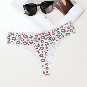<span class=keywords><strong>JOGOGO</strong></span> – String imprimé léopard sans couture pour femme, taille XL, respirant, en coton, sous-vêtement une pièce - Product Image 3