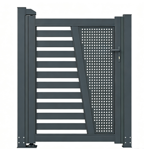 Puerta de aluminio moderna para villa, impermeable, anticorrosión, de una sola cara, para granja, jardín, casa - Product Image 6