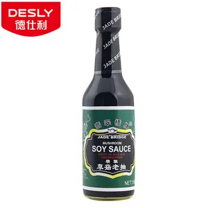 Salsa de soja China Natural para supermercado, salsa de soja oscura con seta de 150 ml, venta al por mayor