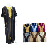 CCY 2026 Nigeria Jalabiya Homme Islamique Baifa Broderie Dorée Musulman Kaftan Boubou Pour Homme Robe Rayée Brillante Maroc Thobe