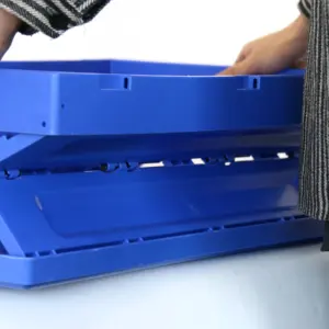 Heavy Duty 58L High Strength Space Saving Plastic Folding Box For Wholesale