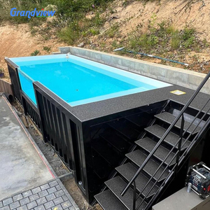Hot bán vận chuyển container hồ bơi 40ft 20ft ngoài trời trên mặt đất hồ bơi - Product Image 4