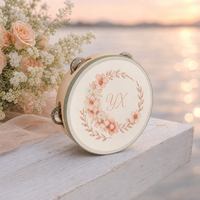 Tambourin musical miniature en bouleau de haute qualité, personnalisé avec logo, 4 et 10 pouces, pour mariage, vente en gros