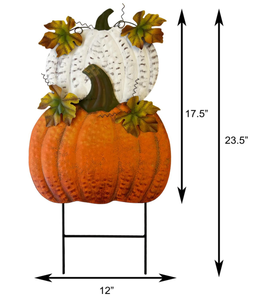 สกรูเกลียวปักรูปฟักทองเสาโลหะฮาโลวีน - Product Image 2