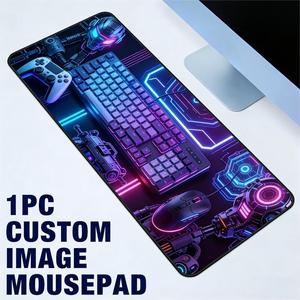Tapis de souris pour jeux, tapis de souris pour clavier d'ordinateur, surface douce et lisse, base en caoutchouc antidérapante, 800 <span class=keywords><strong>x</strong></span> 300 <span class=keywords><strong>x</strong></span> 3 mm, tapis de souris XXL - Product Image 3