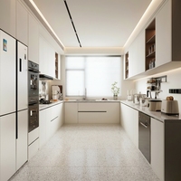 Meubles de cuisine modernes haut de gamme Engineering Supply avec style de meuble de cuisine en bois personnalisé pour projets résidentiels