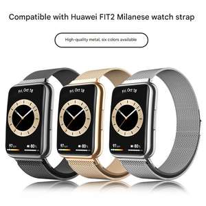 Correa de Nailon Magnética Milanese para Reloj Inteligente, Correa de Repuesto Compatible con el Nuevo <span class=keywords><strong>Huawei</strong></span> <span class=keywords><strong>Watch</strong></span> <span class=keywords><strong>Fit</strong></span> <span class=keywords><strong>2</strong></span> - Product Image 1