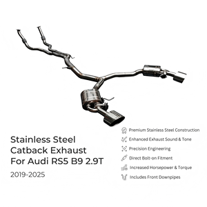 ท่อไอเสียสแตนเลส Vortex Aggressive Sport Sound Catback พร้อมท่อหน้า สำหรับ Audi RS5 B9 2.9T ปี 2019-2025 สำหรับการปรับแต่ง - Product Image 1