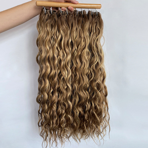 Soldes d'été Haiyi 2026 : Extensions de cheveux vierges européens couleur blond <span class=keywords><strong>platine</strong></span> pour tissage Genius Curly Nature Wave - Product Image 6
