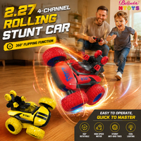 Voitures télécommandées Belinda 4Ch Rolling Dance Stunt RC 27Mhz avec lumière 360° °   Jouets RC à rotation, cadeaux pour enfants