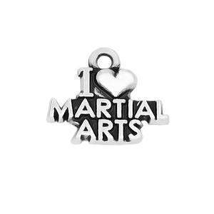 Accessoire de fabrication de bijoux en argent antique de style vintage bricolage métal Sport amour charme de gymnastique ne jamais abandonner Inspire pendentif - Product Image 2